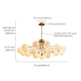 opal glass clusters chandelier