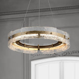 led ring chandelier