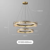 glass ring chandelier