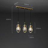 led clear crystal pendant