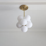 Clustered Glass Globe Ceiling Light