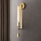 modern fluted glass wall light