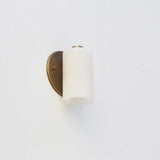 Compact Alabaster Cylinder Wall Sconce