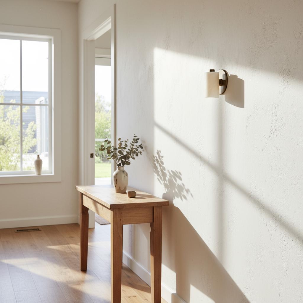 Compact Alabaster Cylinder Wall Sconce