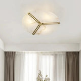 Copper Alabaster Ceiling Light – Modern Flush Mount Lighting for Living Room - View 3