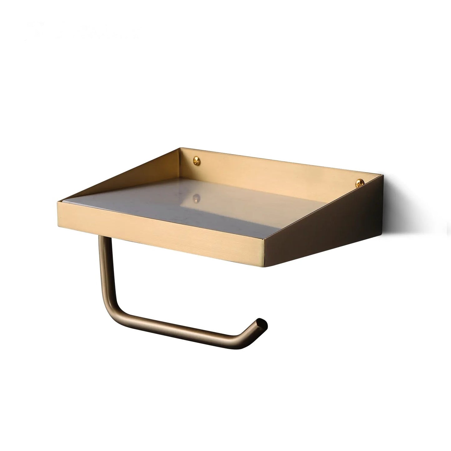 all brass decor shelves