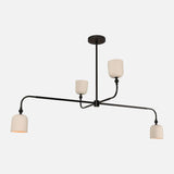 Corwin Porcelain Shade Chandelier — Artisan Ceramic Multi-Arm Ceiling Light with Warm Downlight