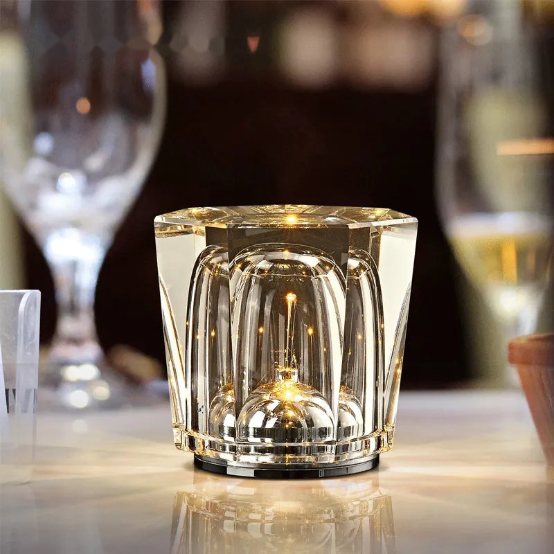crystal diamond table lamp