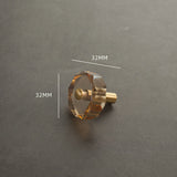Modern Crystal Brass Kitchen Cabinet Knobs