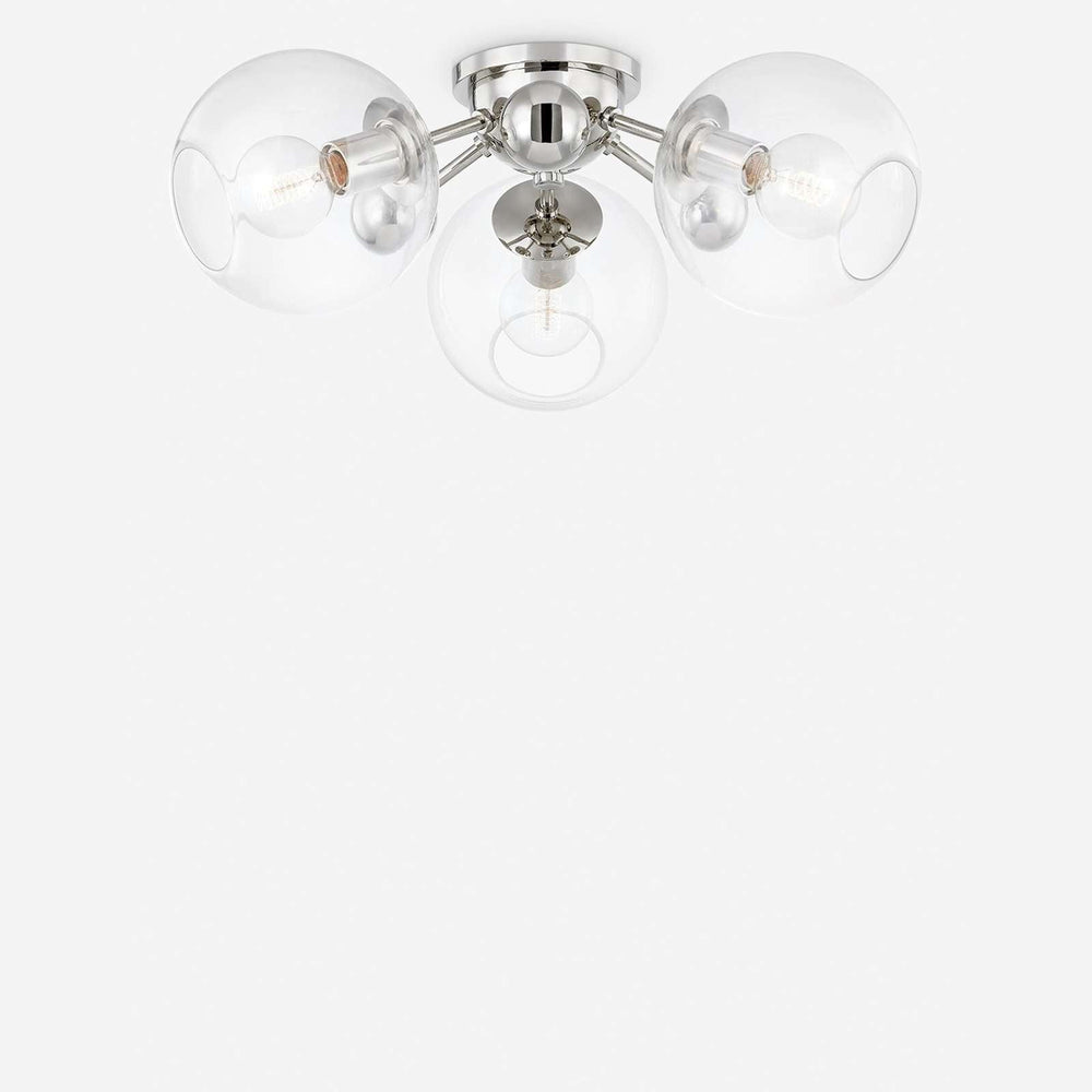 Crystal Orb Semi-Flush Mount Ceiling Lights glamorous crystal-encrusted orb ceiling light with warm sparkling glow in elegant bedroom interior