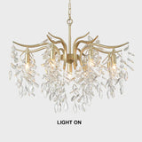 crystal tiered chandelier lamp