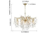 crystal tiered chandelier