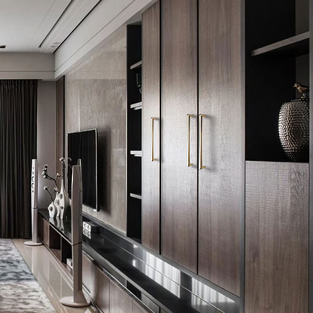 D Shaped Luxury Gold Cabinet Pulls for Wardrobe