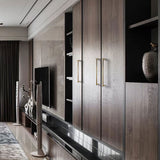 D Shaped Luxury Gold Cabinet Pulls for Wardrobe