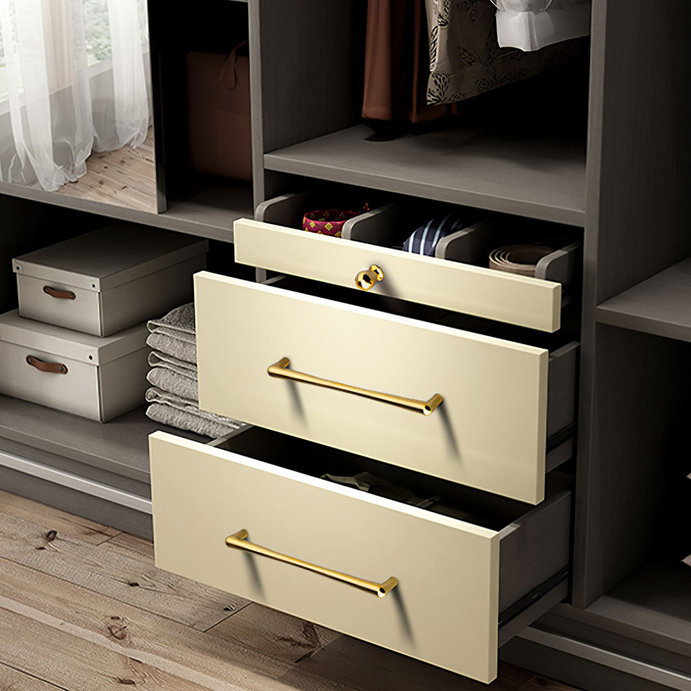 D Shaped Luxury Gold Cabinet Pulls for Wardrobe
