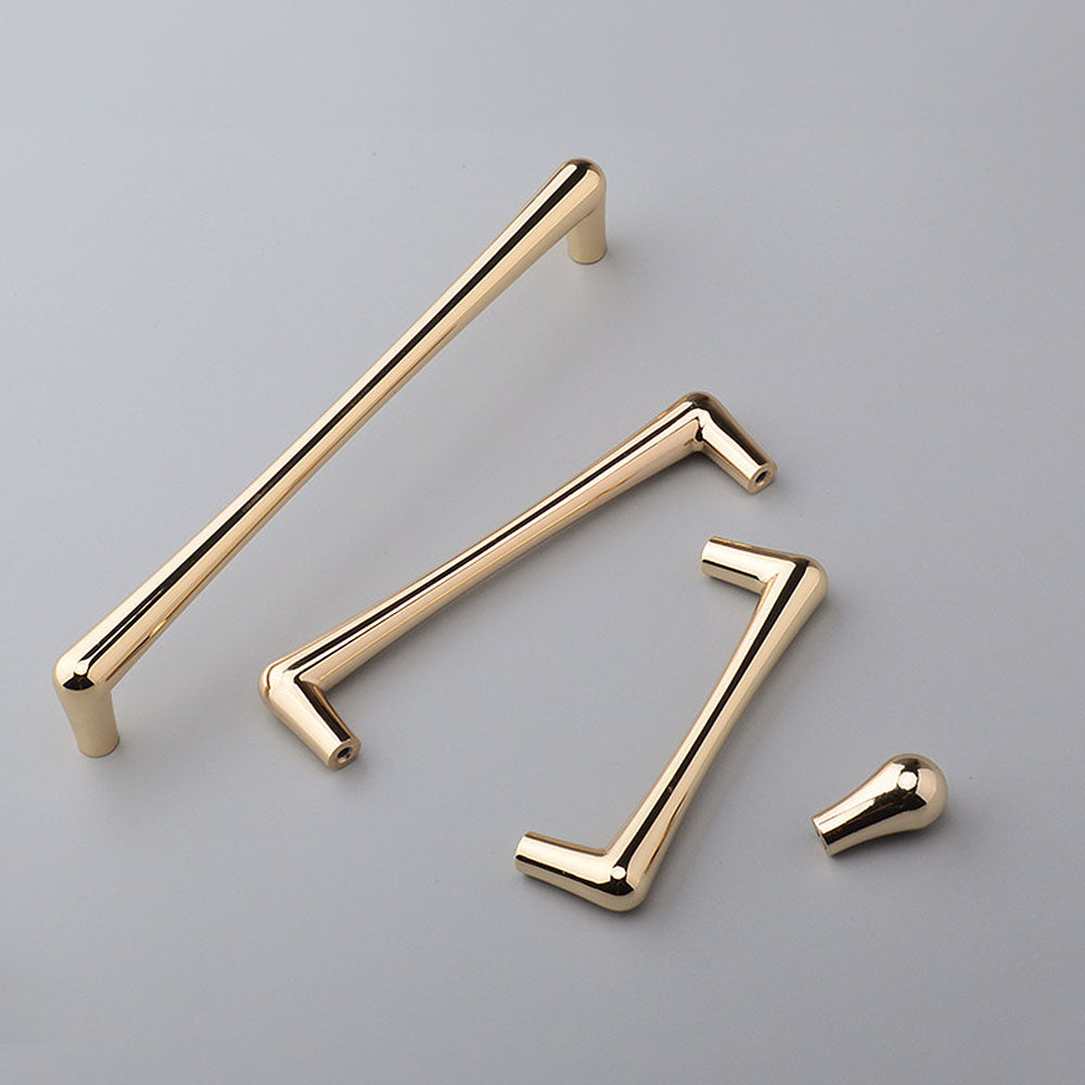 D Shaped Luxury Gold Cabinet Pulls for Wardrobe