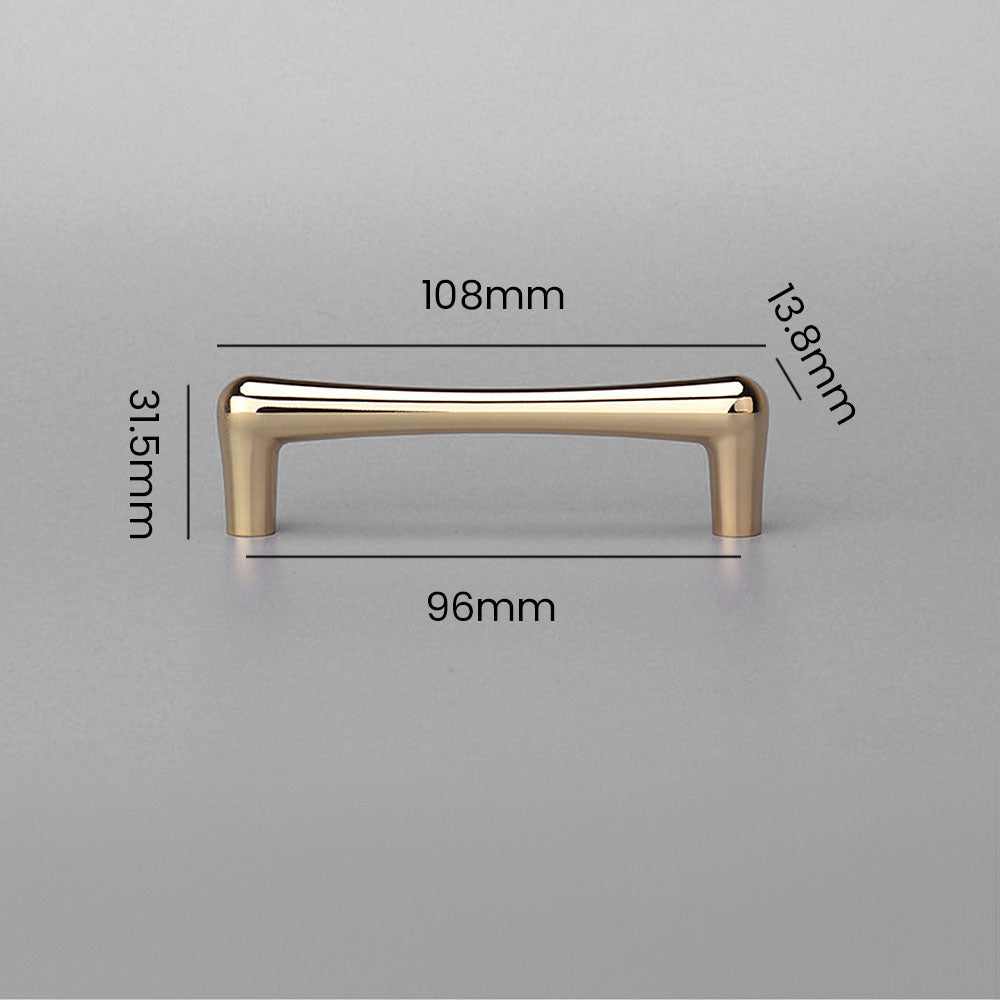 D Shaped Luxury Gold Cabinet Pulls for Wardrobe