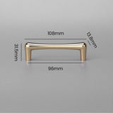 D Shaped Luxury Gold Cabinet Pulls for Wardrobe