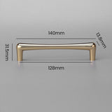 D Shaped Luxury Gold Cabinet Pulls for Wardrobe