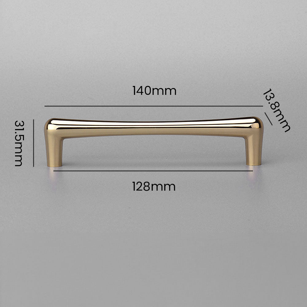 D Shaped Luxury Gold Cabinet Pulls for Wardrobe