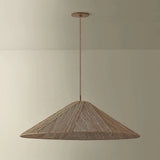 Woven Disc Pendant Light view 2