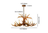 resin deer horn large candelabra chandelier