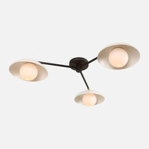 Delphine Glass Globe Triple Flush Mount — Three-Globe Ceiling Light with Warm Even Glow