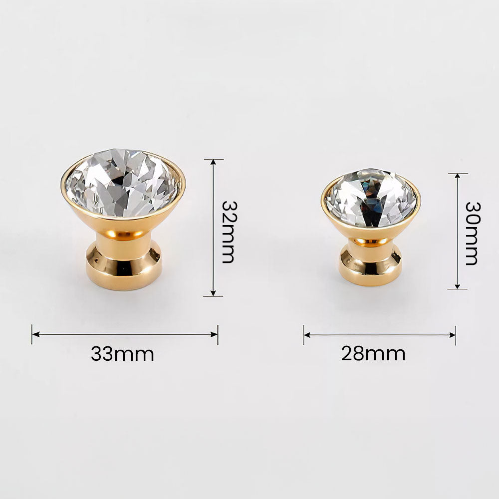 Luxury Crystal Shaped Wardrobe Drawer Knobs