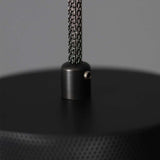 black and brass pendant light