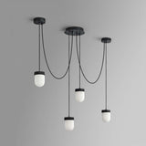 elegant black and brass light design