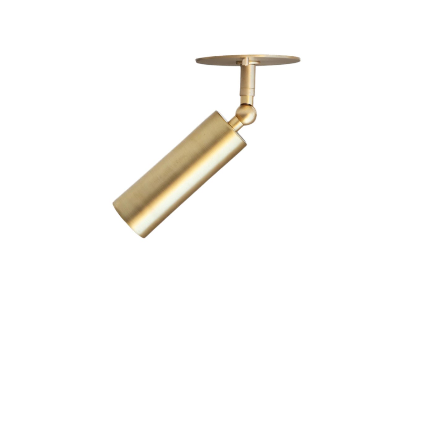 Double-Swivel Brass Cylinder Ceiling Spotlight