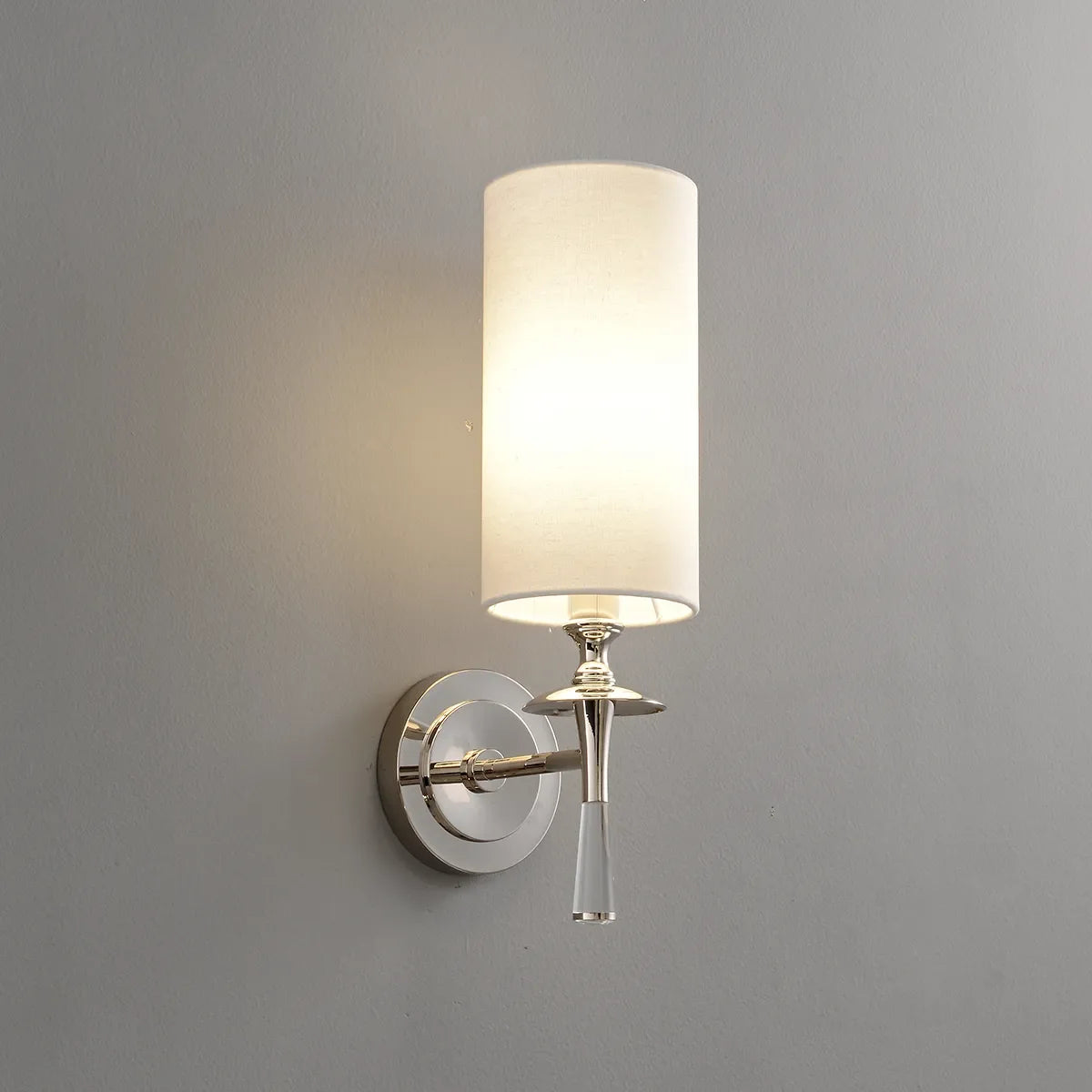 Drunmore Single Sconce – Elegant Brass Frame with Sparkling Crystal Details - View 8