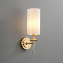 Drunmore Single Sconce – Elegant Brass Frame with Sparkling Crystal Details - View 7