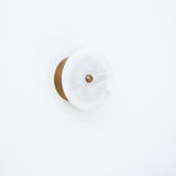Eight-Inch Round Alabaster Disc Wall Sconce
