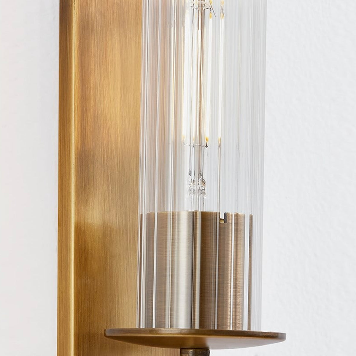 Elton Sconce — Mid-Century Brushed Brass Wall Light