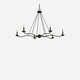 Atherton Forged Iron Chandelier 6-Light — Industrial Heritage Ceiling Light with Warm Commanding Glow
