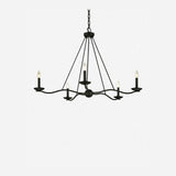 Atherton Forged Iron Chandelier 6-Light — Industrial Heritage Ceiling Light with Warm Commanding Glow