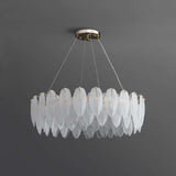 glass shade chandelier