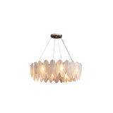 feather chandelier in white