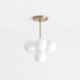 Five-Light Cluster Glass Globe Ceiling Light