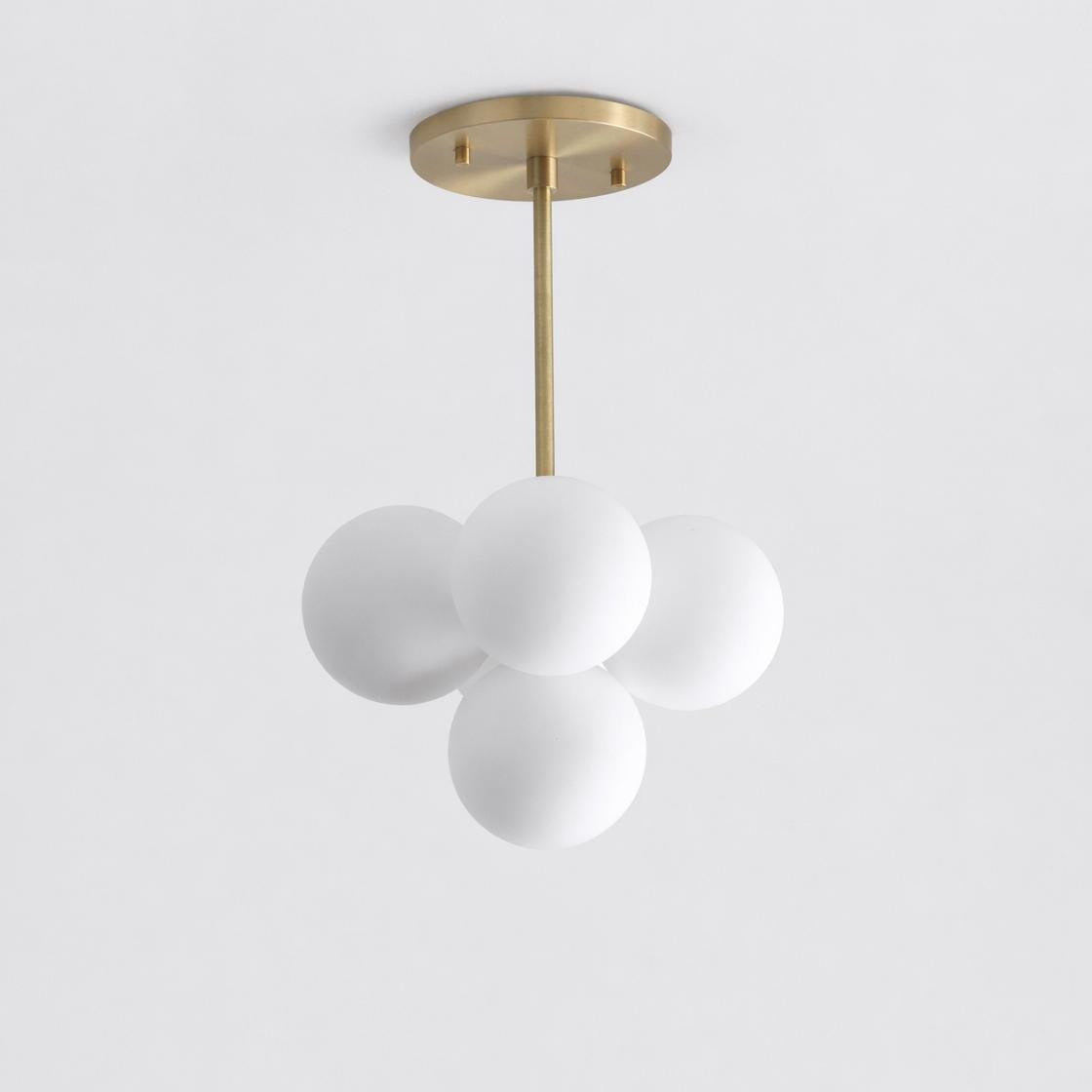 Five-Light Cluster Glass Globe Ceiling Light