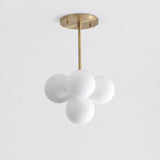 Five-Light Cluster Glass Globe Ceiling Light