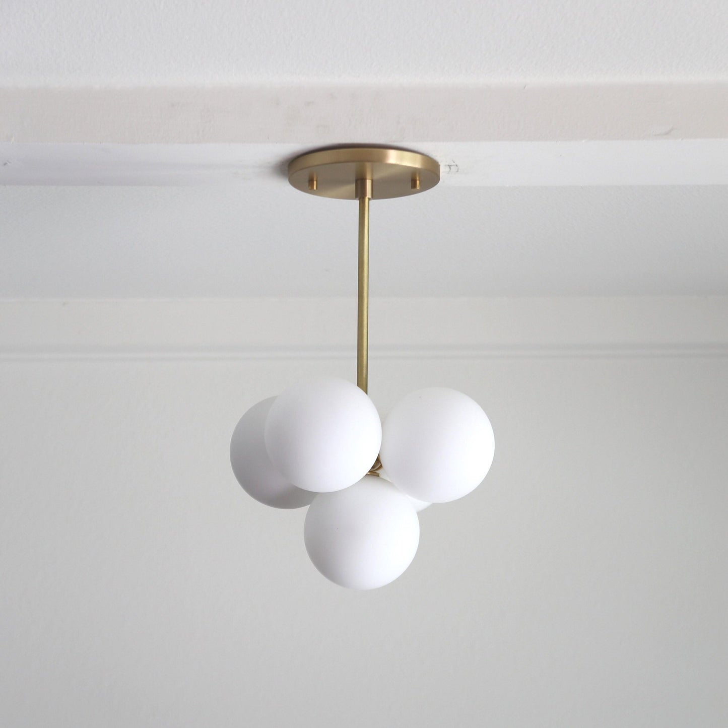 Five-Light Cluster Glass Globe Ceiling Light