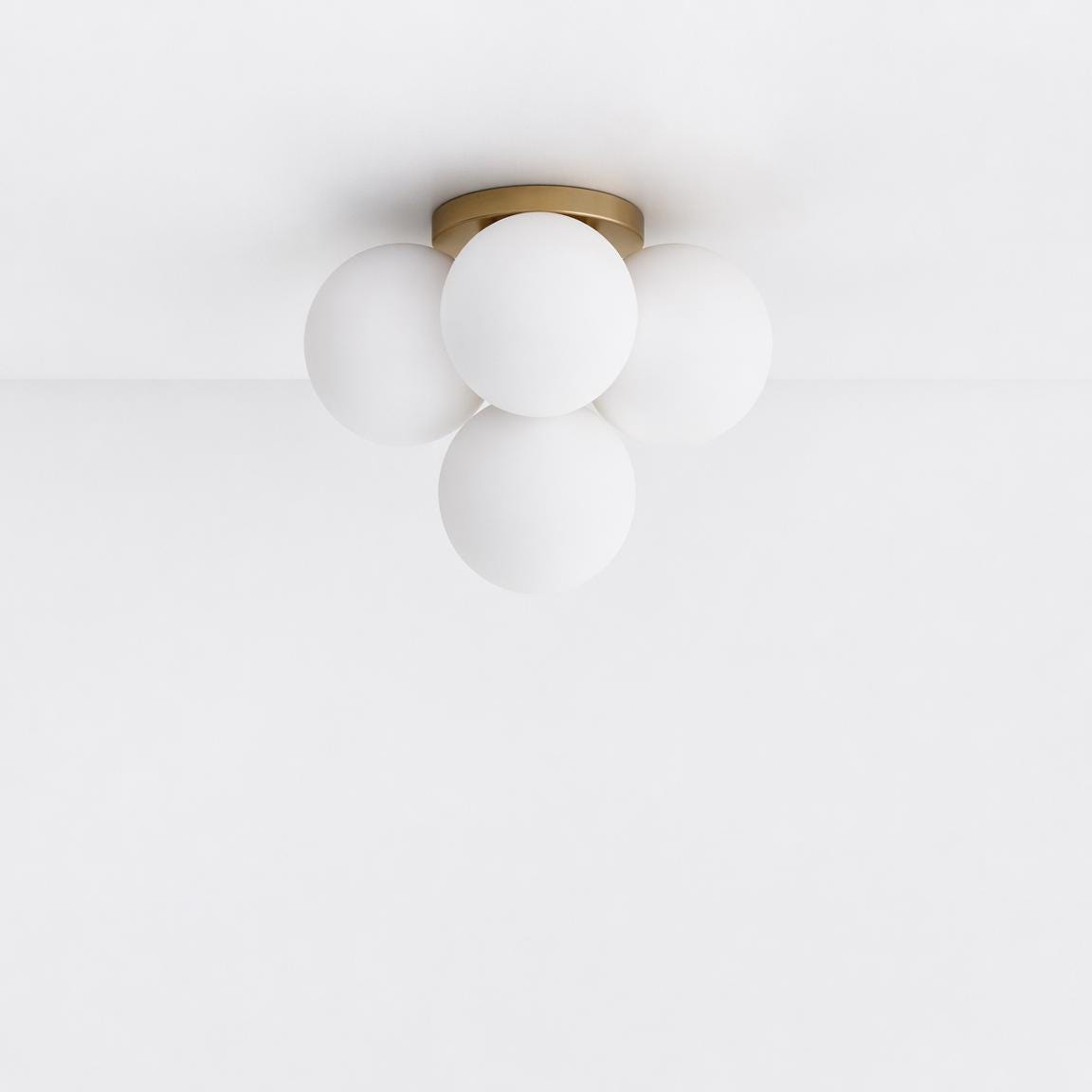 Five-Light Cluster Glass Globe Ceiling Light
