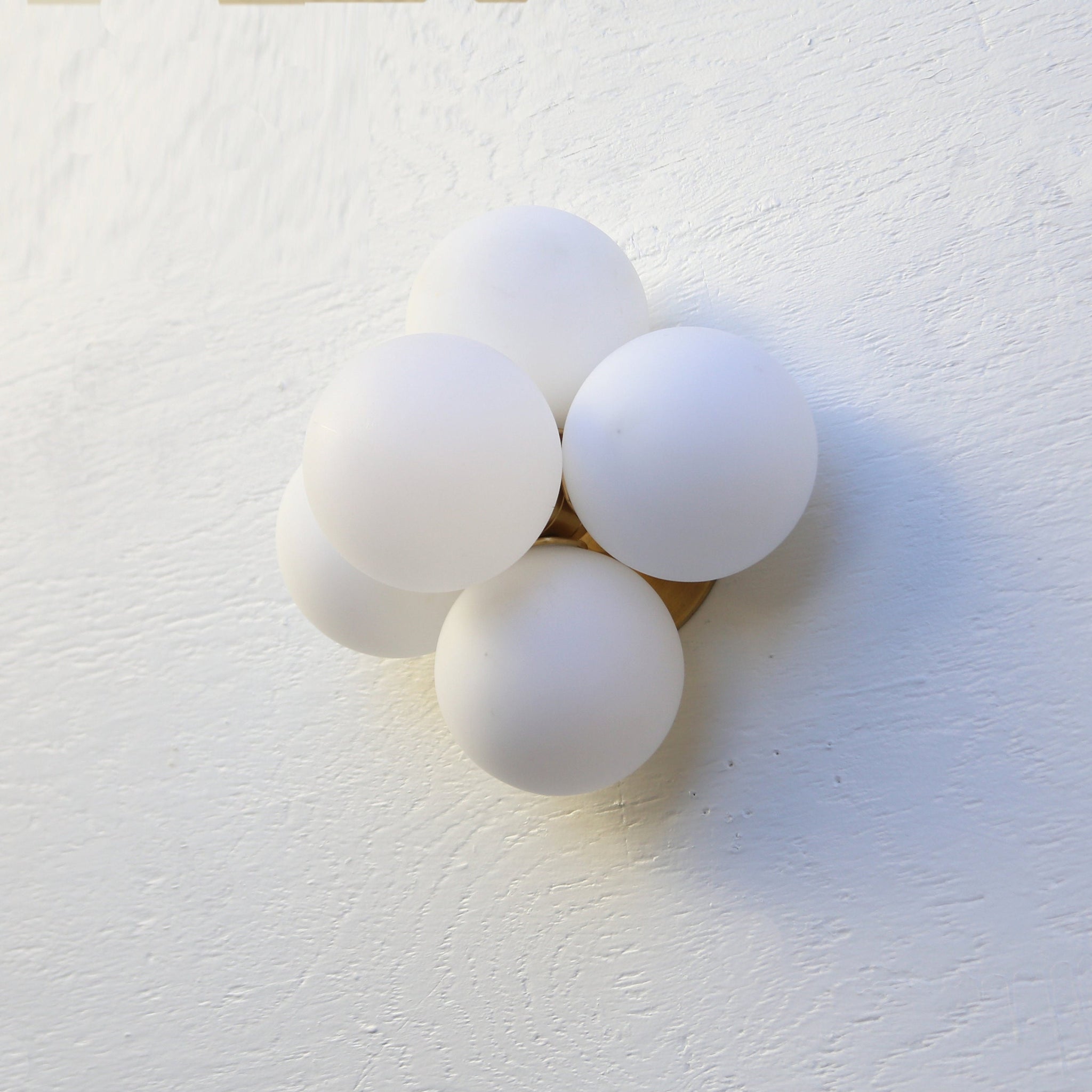 Five-Light Cluster Glass Globe Wall Sconce