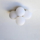 Five-Light Cluster Sconce with Opal Glass Globes