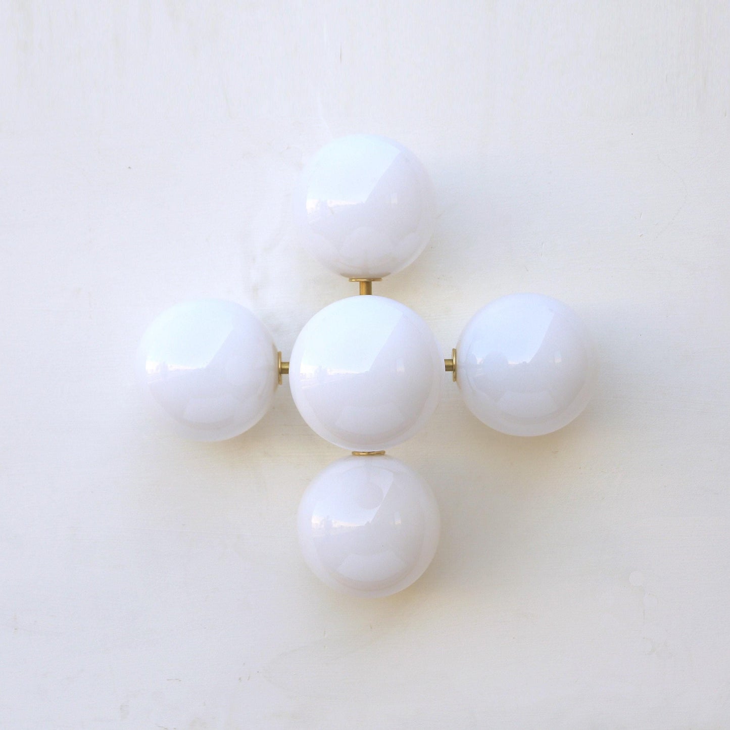 Five-Light Opal Globe Chandelier