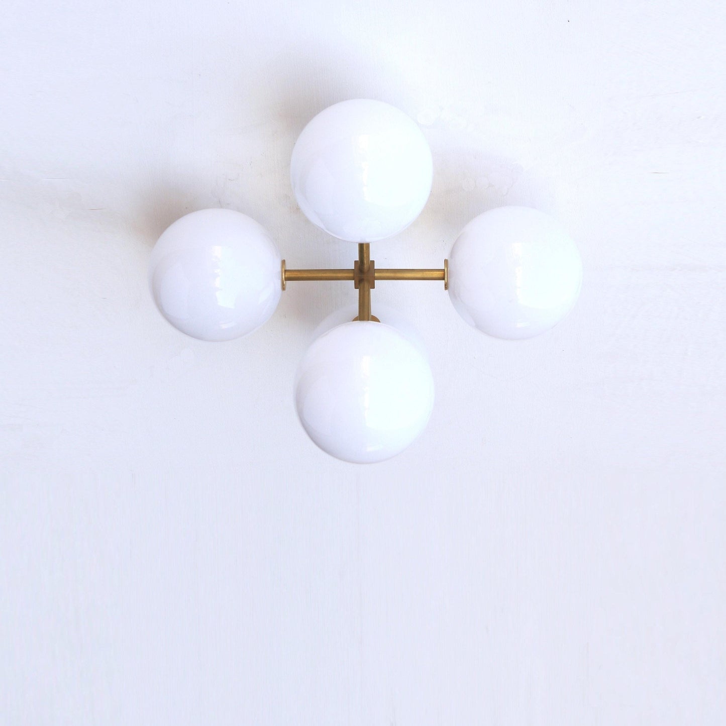 Five-Light Opal Globe Chandelier