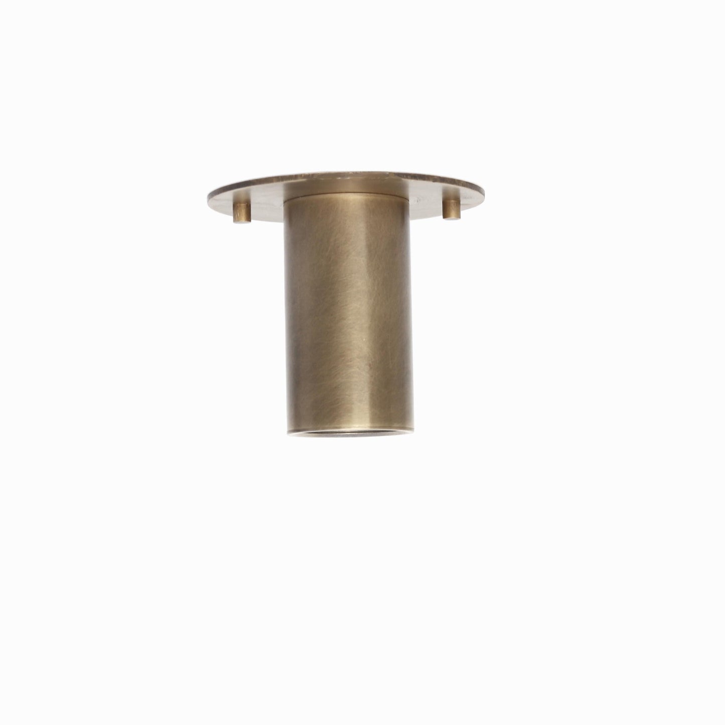 Fixed Brass Cylinder Flush Mount Ceiling Spotlight