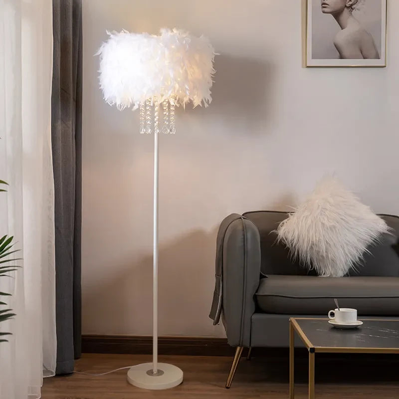 feather shade lamps for bedroom